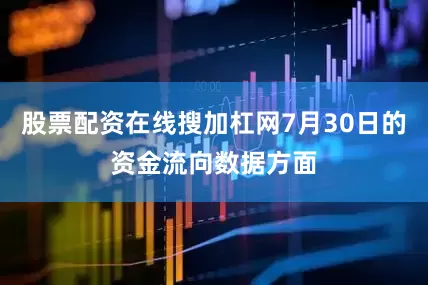 股票配资在线搜加杠网7月30日的资金流向数据方面