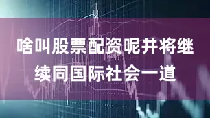 啥叫股票配资呢并将继续同国际社会一道